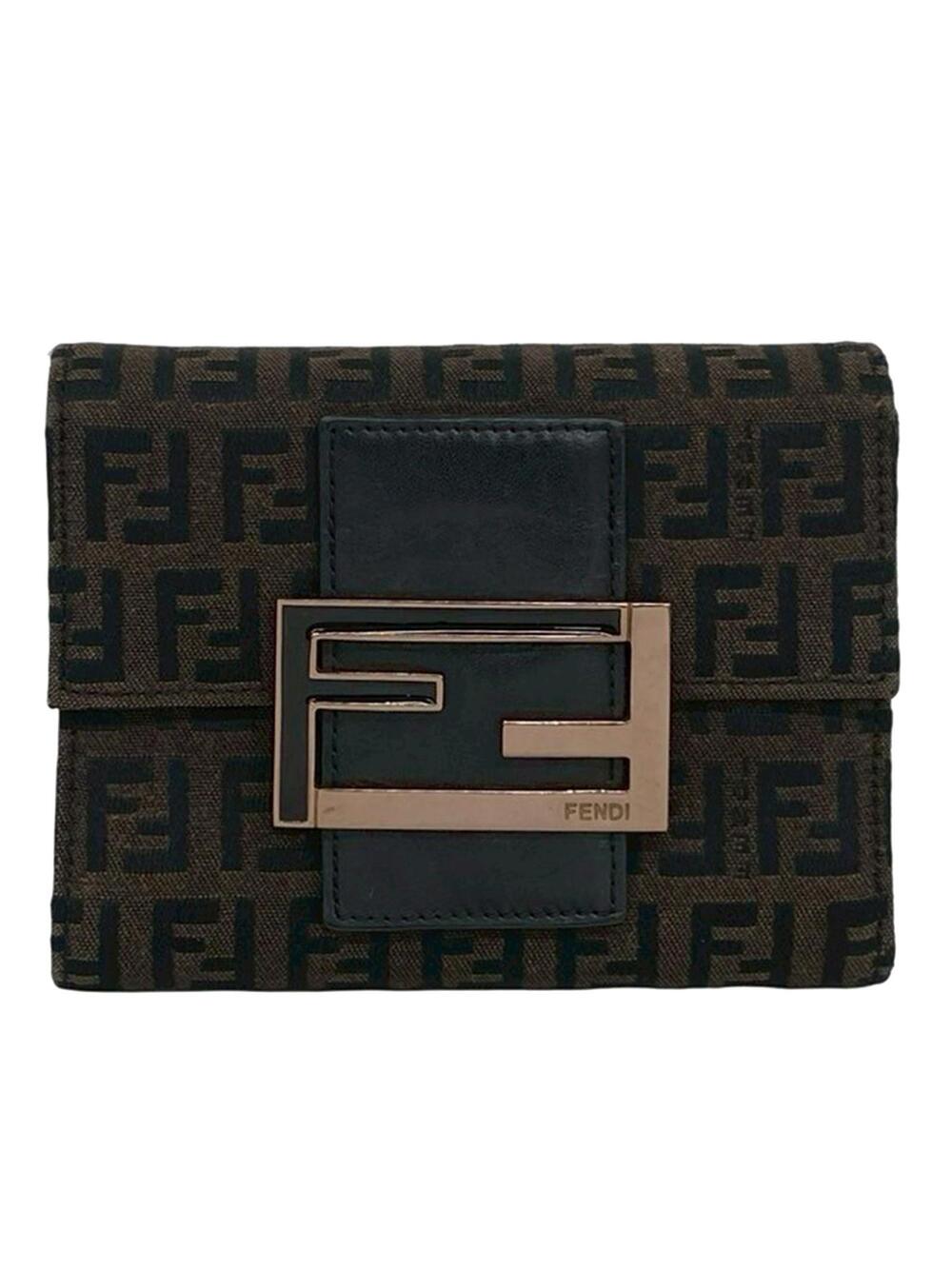 Fendi Zucchino Canvas Trifold Wallet #372566F32B